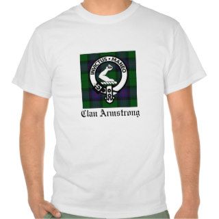 Clan Armstrong Family Crest & Tartan T Shirt
