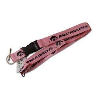 Iowa Hawkeyes Lanyard Keychain Id Ticket Clip   Pink  Sports Related Key Chains  Sports & Outdoors