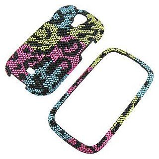 Rhinestones Protector Case for Samsung Stratosphere II SCH i415, Multi Color Leopard Print Full Diamond Cell Phones & Accessories