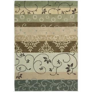 Nourison Contours Green Hand tufted Area Rug (36 X 56)