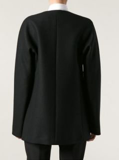 Jil Sander Collarless Boxy Overcoat   Biedermann En Vogue