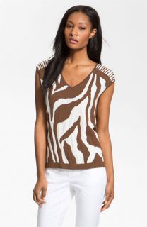 Lafayette 148 New York Zebra Jacquard Sweater (Online Only)