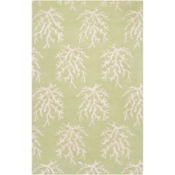 Somerset Bay Hand tufted Bacelot Bay Green Beach inspired Wool Area Rug (8 X 11)