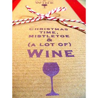 'wine' handmade christmas wrapping paper by indigoelephant