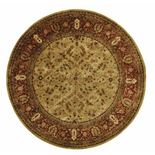 Handmade Persian Legend Gold/ Rust Wool Rug (8 Round)