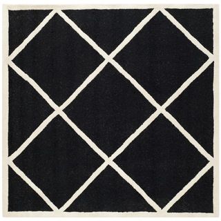 Safavieh Handmade Cambridge Moroccan Black Diamond Pattern Wool Rug (6 Square)