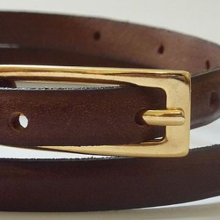 super skinny leather waist belt by madison belts