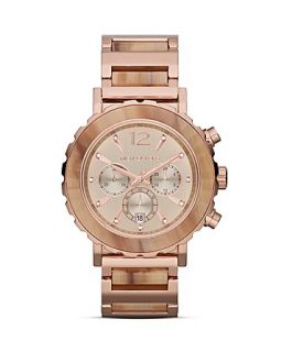 Michael Kors Lille Chronograph Glitz Watch in Rose Gold & Sand, 45mm's