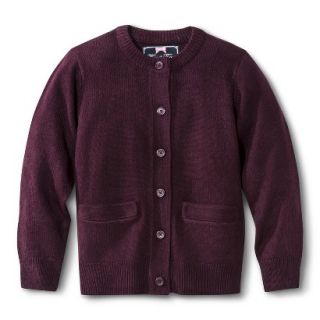 French Toast Girls School Uniform Knit Cardigan Sweater   Burgundy 10