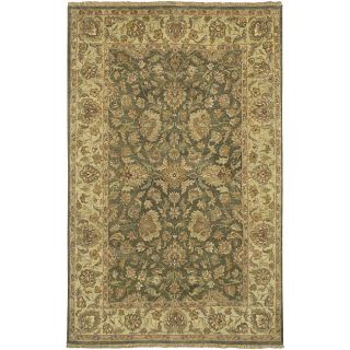 Hand knotted Green Wool Legacy Rug (56 X 86)