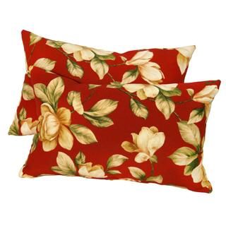 19x12 inch Rectangular Outdoor Roma Floral Accent Pillows (Set of 2) Outdoor Cushions & Pillows