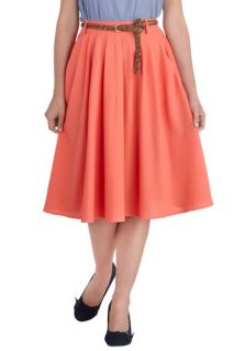 Breathtaking Tiger Lilies Skirt in Flamingo  Mod Retro Vintage Skirts