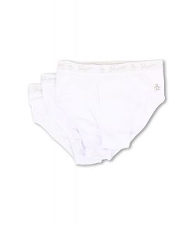 Original Penguin 100% Cotton 3 Pack Brief Mens Underwear (White)