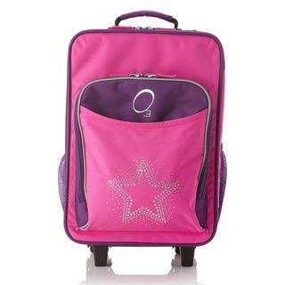 Obersee Kids Rhinestone Star 16 inch Rolling Carry On Cooler Upright