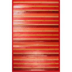 Red Bamboo Area Rug (4 X 6)