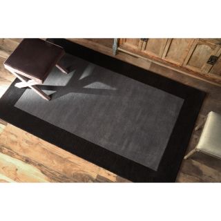 Nuloom Handmade Zen Solid Border Wool Rug (6 X 9)