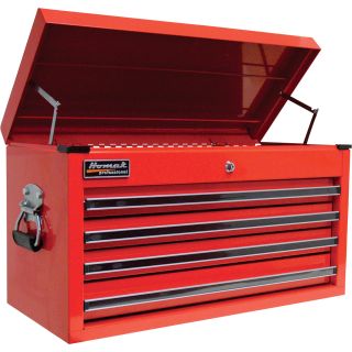 Homak Pro Series 27in. 4-Drawer Top Tool Chest — 26 1/4in.W x 12in.D x 14 1/4in.H  Tool Chests