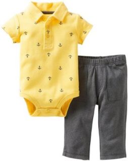 Carters Boys 0 24 Months Whale Polo Pant Set Clothing
