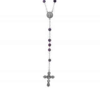 Sterling Gemstone Rosary Beads —