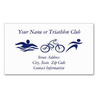 Triathlon Triathlete Swim Bike Run Tri Trainer Business Card Templates