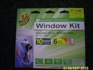 Duck Brand 62 Inch by 420 Inch 10 Window Shrink Film Window Insulator Kit & 6 Socket Sealers   Weatherproofing Window Insulation Kits  