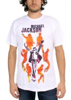Michael Jackson   Silhouettes Mens S/S T Shirt In White, Size Large, Color White Music Fan T Shirts Clothing