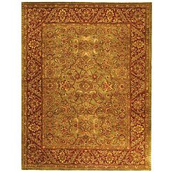 Safavieh Handmade Golden Jaipur Green/ Rust Wool Rug (96 X 136)
