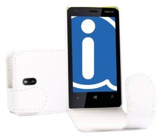 iTALKonline WHITE FlipMatic Easy Clip On Vertical Flip Pouch Case Cover with Holder for Lumia 620 Cell Phones & Accessories