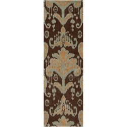 B. Smith Hand tufted Brown Mosse New Zealand Wool Runner Rug (26 X 8)