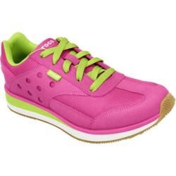 Women's Crocs Retro Sneaker Fuchsia/Volt Green Crocs Sneakers