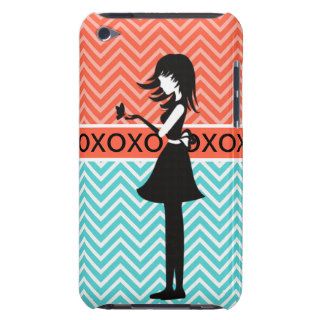 Trendy Chic XOXO Chevron Girl iPod Touch Case