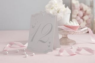 butterfly wedding table numbers by ginger ray