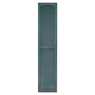 Vantage 2 Pack Wedgewood Blue Louvered Vinyl Exterior Shutters (Common 67 in x 14 in; Actual 66.625 in x 13.875 in)
