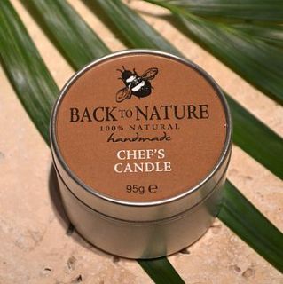 chef's natural aromatherapy candle by back to nature skincare