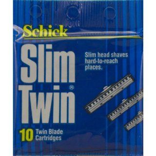 10 Schick Slim Twin Blade Refill Cartridges Health & Personal Care