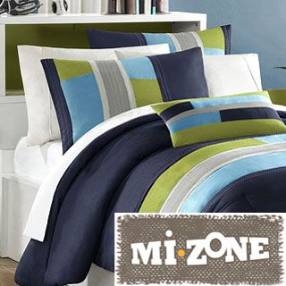 Mizone Switch 4 piece Casual Stripe Comforter Set