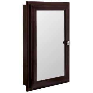 Style Selections 25.75 in H x 15.75 in W Java Particleboard Recessed Medicine Cabinet