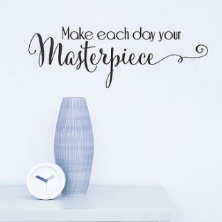 make each day your masterpiece wall sticker by snuggledust studios