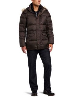 Marc New York Andrew Marc Men's Mid Length Down Jacket Coat Coyote Fur at  Men�s Clothing store