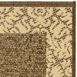 Poolside Chocolate/ Natural Indoor/ Outdoor Rug (2' x 3'7) Safavieh Accent Rugs