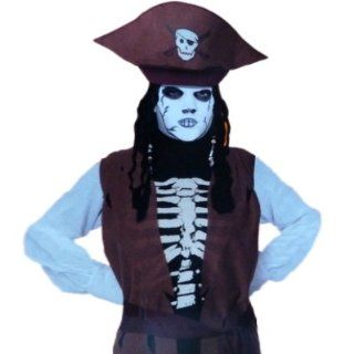 Kids Skeleton Pirate Costume with Hat Toys & Games