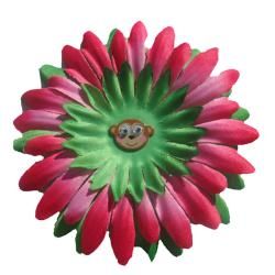 Hot Pink and Green Monkey Flower Clip Hair Accessories