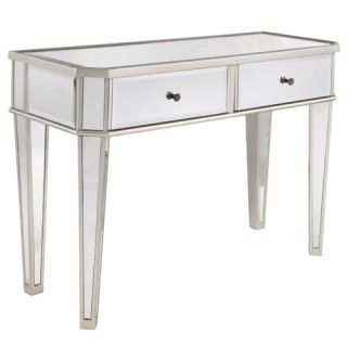 Isabelle Mirrored Console Table in Silver