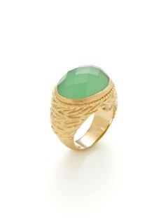 East West Oval Faceted Gem Ring by Rivka Friedman