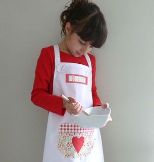 girl's personalised apron and bag set by tillie mint