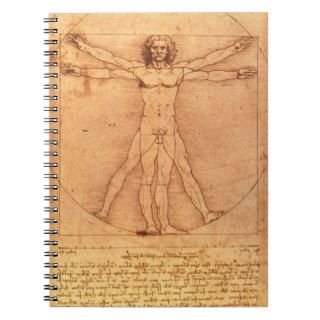 Leonardo Da Vinci Anatomy Study of human body Spiral Notebook