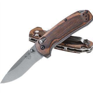 Benchmade Knife 15031 2 North Fork Folder, DP, Axis Lock, Wood  Sports & Outdoors