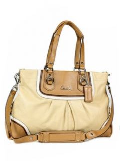 Authentic Coach Leather Spectator Ashley Carryall Bag 17096 Tan Multi Shoes