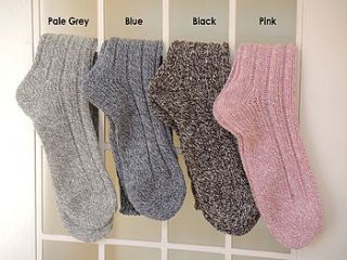 personalised women's chunky lounge socks by alphabet interiors