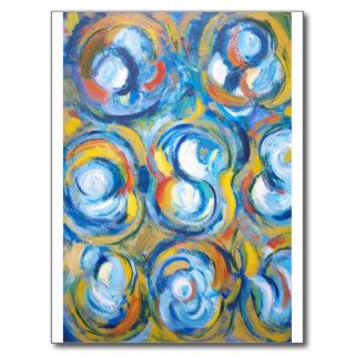 Abstract Whirling Dancers (abstract expressionism) Post Card